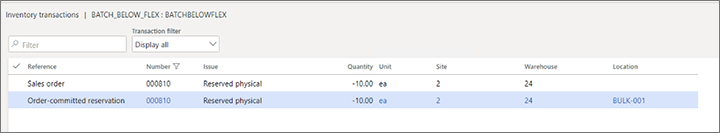 Order-committed reservation as an inventory transaction type.