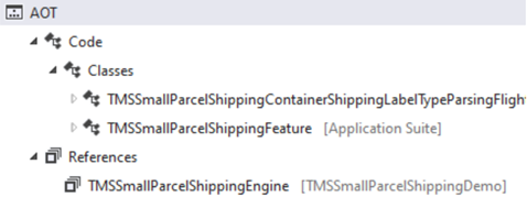 The AOT node in Visual Studio