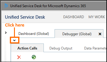 Test action calls & UII actions in debugger.