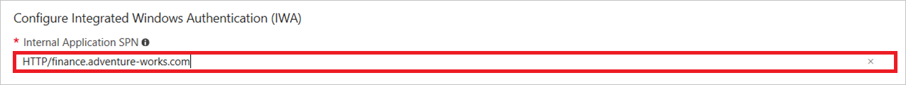 Example: Set finance instead of a wildcard in SPN configuration