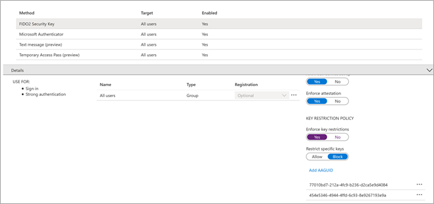 How to enforce key restrictions