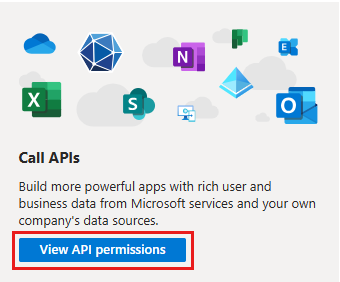 Screenshot that shows the "Call A P I" page with the "View A P I Permissions" button selected.