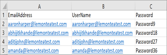 A completed sample migration file.