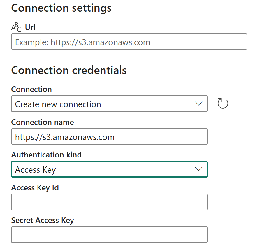 Screenshot showing how to set new connection.