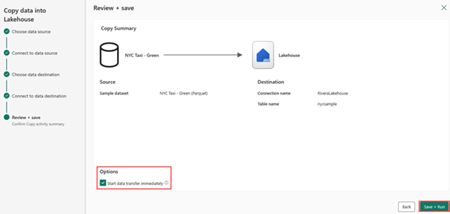 Screenshot showing how to enter table name.