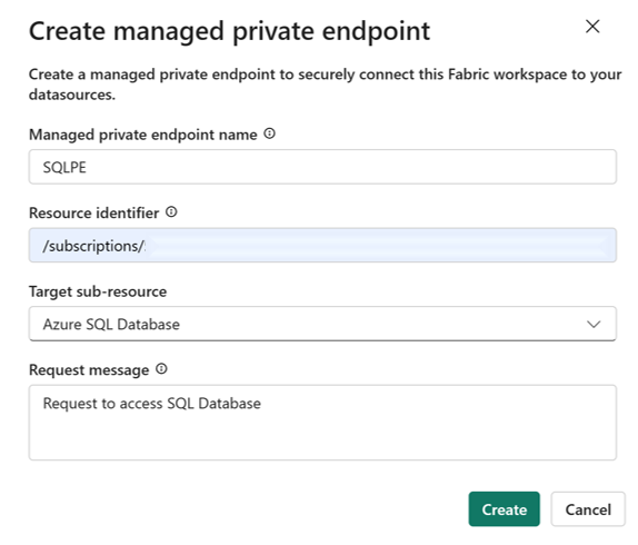 Screenshot of the Network security tab in the workspace settings.