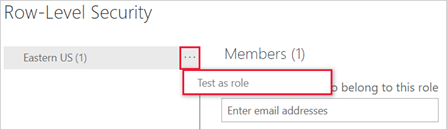 Screenshot of Test as role option.