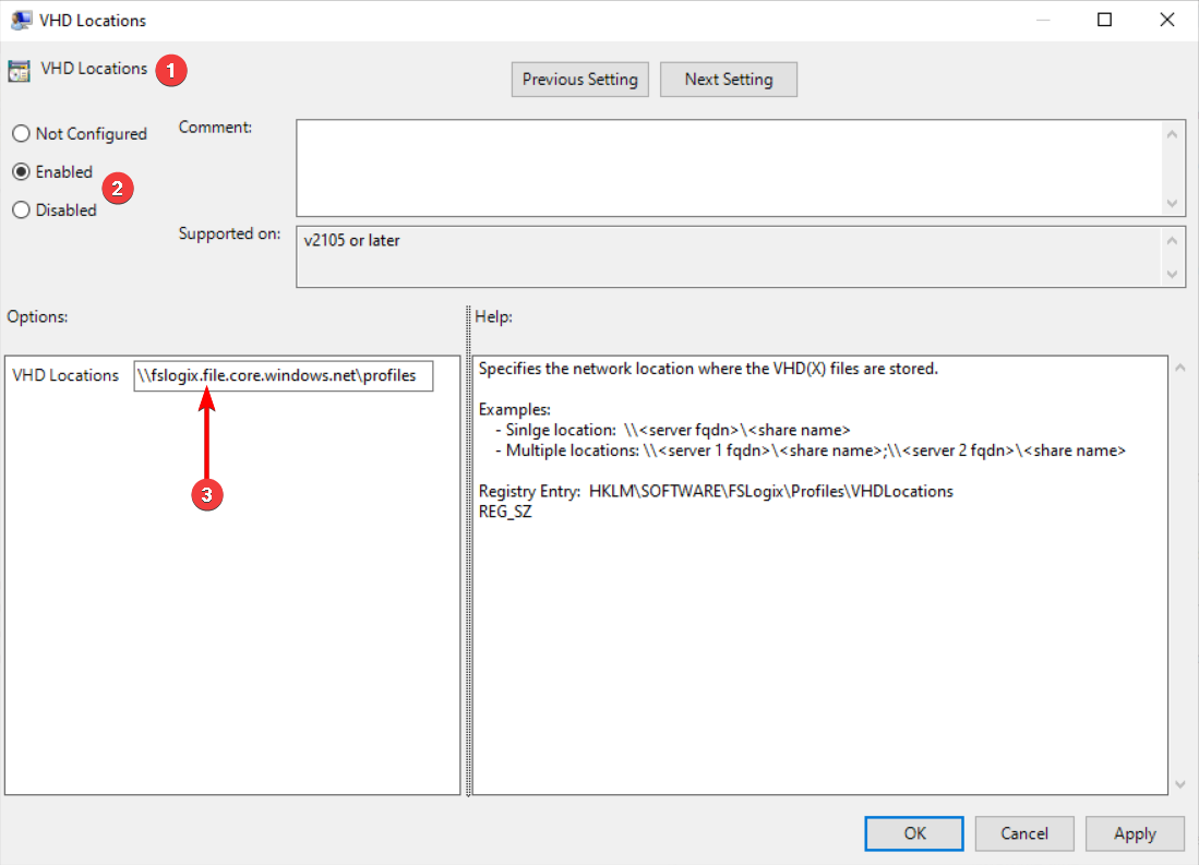 Enable GPO Setting for FSLogix