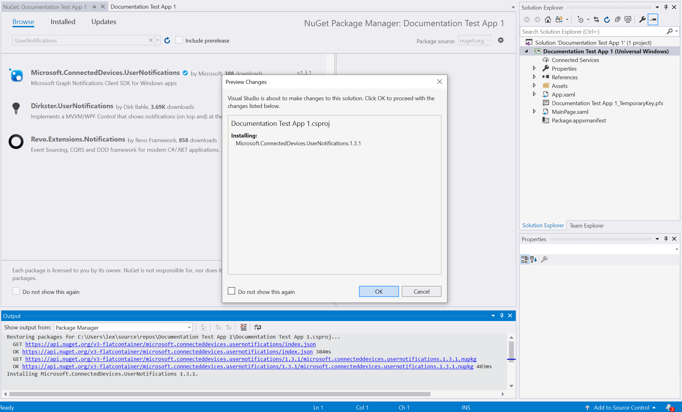 Install NuGet package