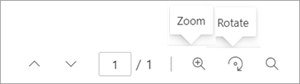 Screenshot of the zoom and rotate page options for the annotation tools.