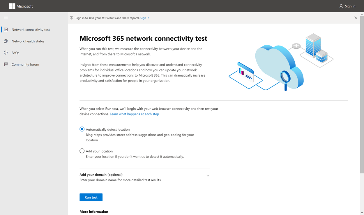 Connectivity test tool.