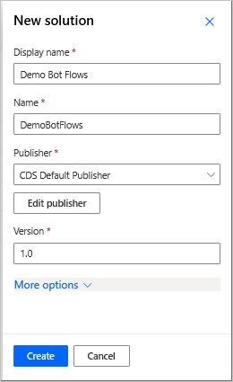 Screenshot of solution properties.