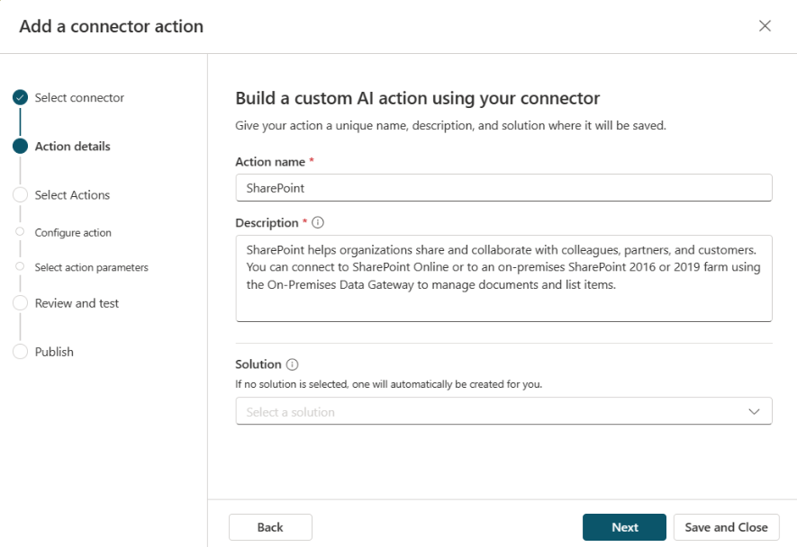 Configure connector basic information