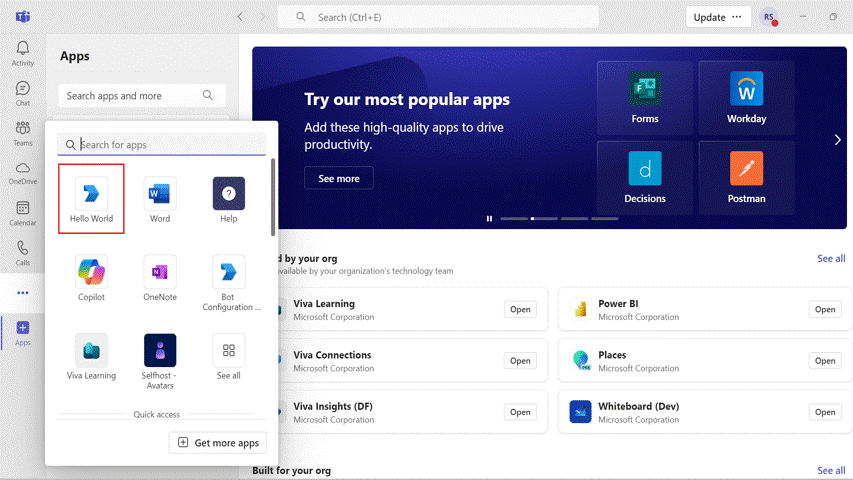 Graphic shows the process of opening an app with tab as default landing capability.