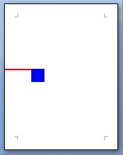 Shape horizontally positioned relative to page edges. Shape is centered 1 third of the way across the page from the left margin.