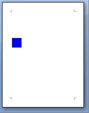 Shape horizontally positioned relative to page margins. Shape is left aligned with the left page margin.