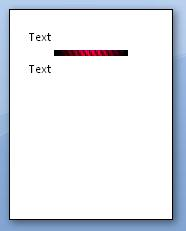 The horizontal rule is centered. Shape is centered