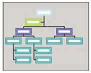 Double outline organizational chart style