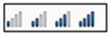 4 sets of 4 vertical bars for rating. Each bar in set is taller than the previous, angling upwards from left to right. First set has first bar filled in, rest are grey. Second set has first 2 bars filled in, rest are grey. Third set has first 3 bars filled in, last is gray. Fourth set has all 4 bars filled in.