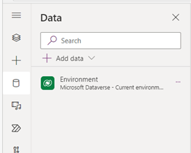 The Power Fx Environment object as a data source.