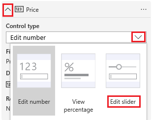 Edit slider.