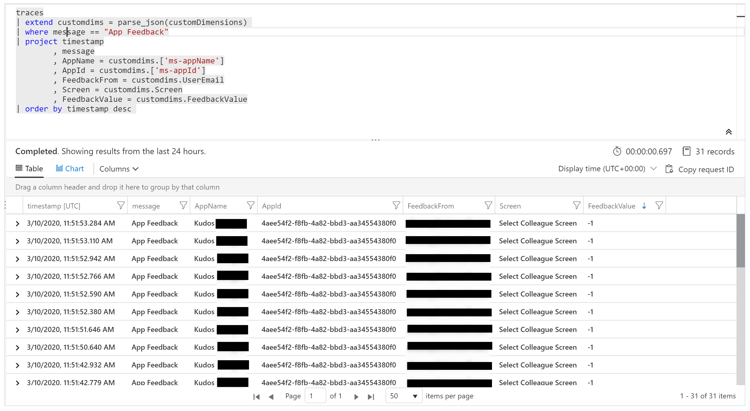 Extend customDimensions query.