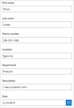 Form without Title and Attachments fields.