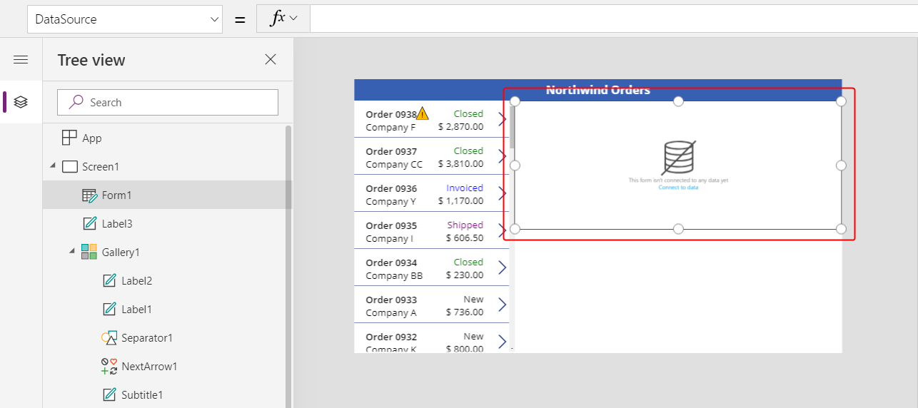 Move and resize the Edit form control.