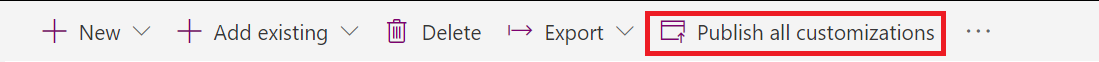 Publish all customizations.