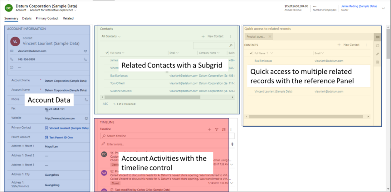 Page layout for a Unified Interface app.