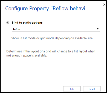 Reflow behavior properties.