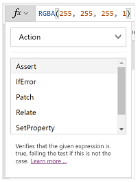 Change in function event selection.