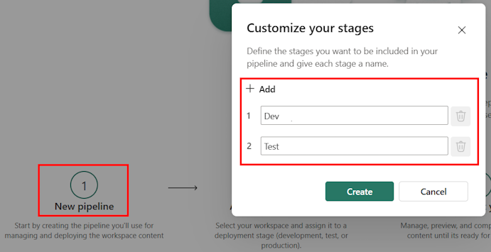 Screenshot of customizing your stages.