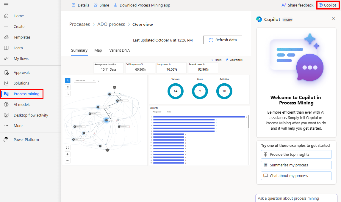 Screenshot of the opened process.