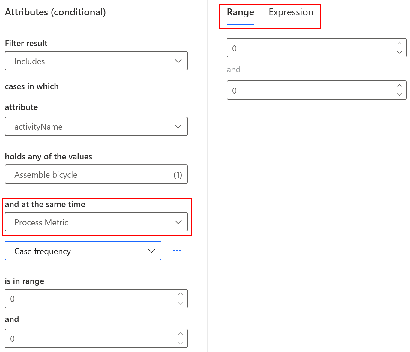 Screenshot of specifying the additional criteria type.