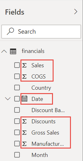 Screenshot of Data list with numeric fields and date field.