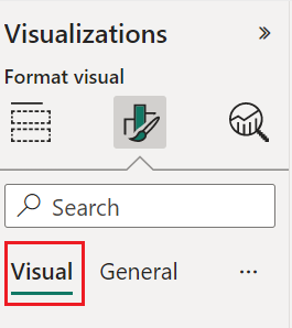 Screenshot of general and visual formatting options on the formatting pane.