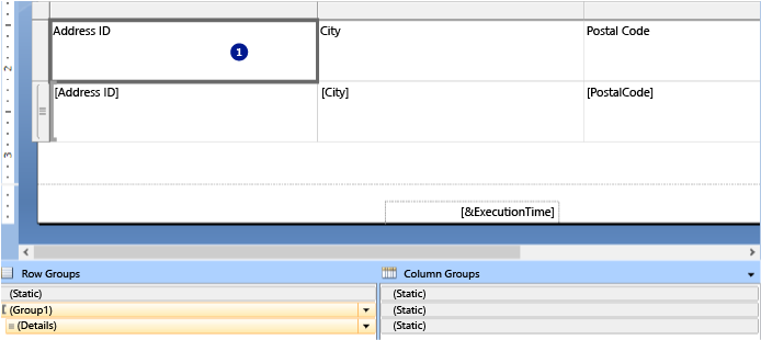 Screenshot showing Grouping pane.