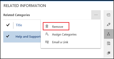 Delete an associated category from a knowledge article