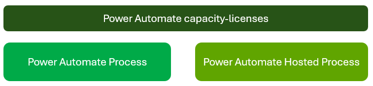 Screenshot of capacity licenses.