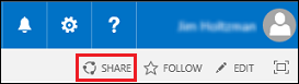 SharePoint Share Settings.