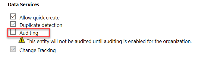 Entity auditing.