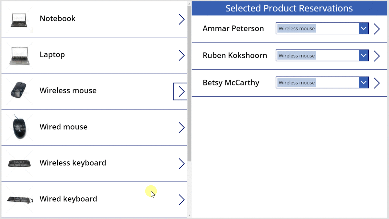 Demonstrate Relate function in one-to-many app.