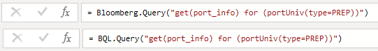 Function bar queries.