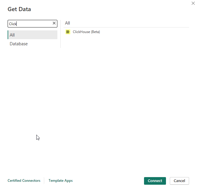 Choosing the data source.