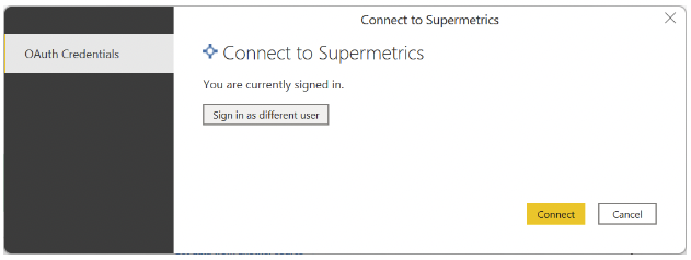 Screenshot of sign-in confirmation.