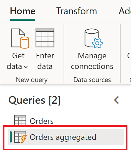 Computed table in an analytical dataflow.