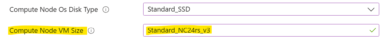 select a VM size with GPU