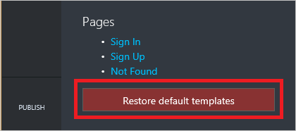 Restore templates