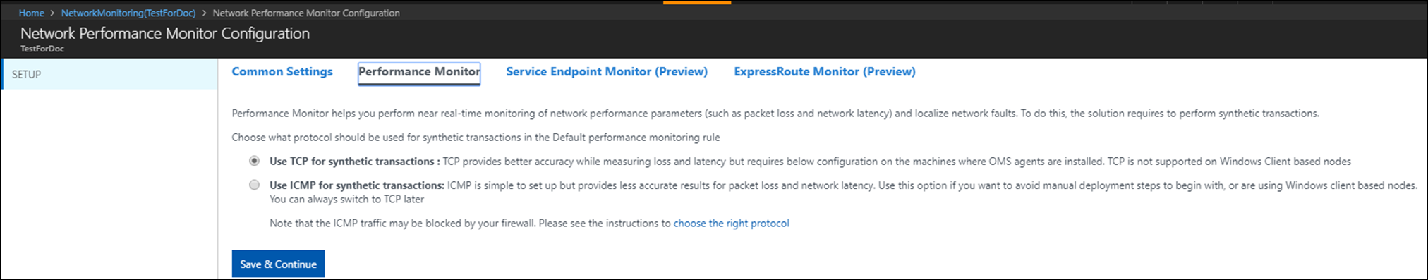 Performance Monitor view